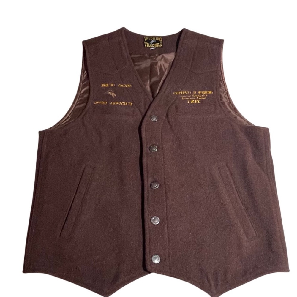Wyoming Traders Western Vest Brown‎ Wool small